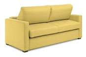 Rozkládací sedací souprava pro každodenní spaní Steel | skvělý design | komfortní lůžko a sezení | 3 druhy zdravotních matrací | velký výběr kvalitních potahů evropského původu | žlutá látková | boční pohled | rozklad 003 - Sofabed