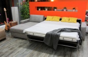 Rozkladacia pohovka na každodenné spanie STEEL XXL | rohová verzia s úložným priestorom | lôžko s matracom 160x200cm rozložená 054 - Sofabed