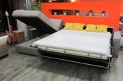 Rozkladacia pohovka na každodenné spanie STEEL XXL | rohová verzia s úložným priestorom | lôžko s matracom 160x200cm | úložný priestor | rozložená  057 - Sofabed